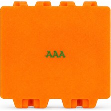 Yapı3D 48 Yuvalı Aaa Pil Saklama Kutusu | Kapaklı Aaa Pil Organizeri | Düzenleyici Pil Taşıma