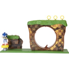 1001 2.5 " Sonic Eylem Şekil ile Sonic Kirpi Green Hill Bölge Playset