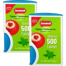 1001 Stevia Tablet Tatlandırıcı 500 Tablet x 2 Adet Sıfır Kalori