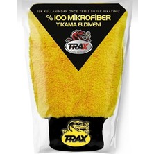 1001 Oto Araba Yıkama Kurutma Eldiveni Mikrofiber Araç Yıkama Silme Eldiveni Araba Yıkama Bezi (Sarı
