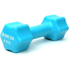 1001 Delta Köşeli Plastik Dambıl Ağırlık Seti, Mavi, 1 x 4 kg