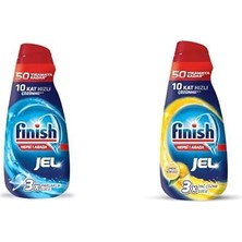 1001 Hepsi Bir Arada Jel Bulaşık Makinesi Deterjanı 1000 ml ve Finish Hepsi Bir Arada Jel Bulaşık Ma