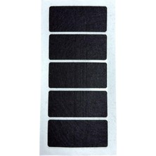 1001 Siyah Keçe 5 Adet 4 * 9 cm Yapışkanlı Sandalye, Masa, Koltuk Altı Parke Koruma Keçesi