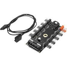1001 4337 10 Port Fan Çoklayıcı Y Pwm Splitter 4 Pin 12V Switch Power Güç Ide Çoğaltıcı Molex Ka
