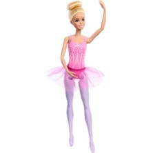 1001 Bebek Barbie Balerin Bebek, Mor Tütü Giyen Sarışın Bebek HRG34