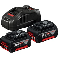 1001 18 Volt Akü Şarj Cihazı Seti (2 x 5,0 Ah Li-Ion Akü + Gal 1880 Cv Şarj Cihazı, Karton Kutuda)