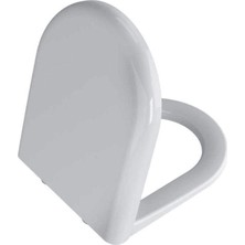 1001 Zentrum 94-003-009 Yavaş Kapanır Klozet Kapağı, Duroplast, Beyaz
