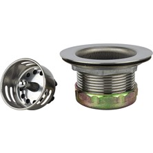 1001 Plumb Pak 878PC Paslanmaz Çelik Bar Lavabo Süzgeci, Sepetli, 5-6.4 cm Açıklık, Parlak Krom