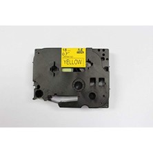 1001 Brother P-Touch TZE-641 Sarı Etıkete Sıyah (18MM x 8m) Muadil Etiket