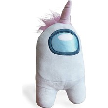 1001 Among Us Unicorn Şapkalı Beyaz Pelüş Figür 30 cm Toys