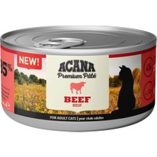 1001 Premium Pate (Ezme) Konserve Yaş Kedi Maması, Sığır Etli, 85 gr
