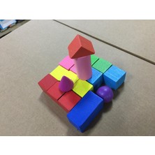 1001 Geometrik Şekiller Küpler 5 Renk 25 Adet 1.5x1.5cm GNSRKFAZ2907