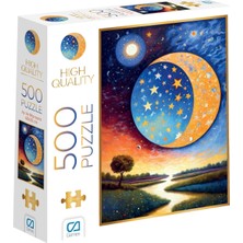 1001 Ay ve Manzara 500 Parça 2,2mm Kalınlık 33X48CM Profesyonel Hobi Puzzle Yapboz Serisi
