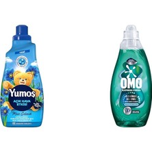 1001 Açık Hava Mavi Gelincik 1440ML + Omo Express Fresh Kötü Koku Karşıtı 1480ML Deterjan ve Yumu�