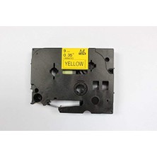 1001 Brother P-Touch TZE-621 Sarı Etıkete Sıyah (9mm x 8m) Muadil Etiket