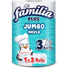 1001 Familia Kağıt Havlu 1=3 Jumbo 3 Katlı Beyaz 1 Adet