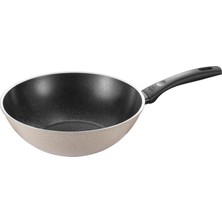 1001 Ledro Wok, 28 Cm, Alüminyum, Indüksiyonlu Ocaklara Uygun, Seramik Yapışmaz Kaplama, Thermopoint,