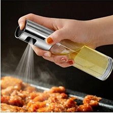 CATEKSSS Kullanışlı Yağ & Sos Sprey Şişesi – 100 ml Cam, Püskürtmeli Şeffaf