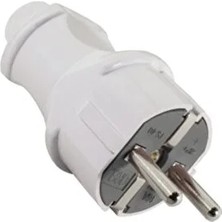CATEKSSS Topraklı Erkek Fiş Beyaz 220 Volt
