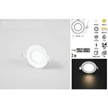 CATEKSSS Ct 5144 2'' Beyaz Işık 3W Panel LED Spot Armatür
