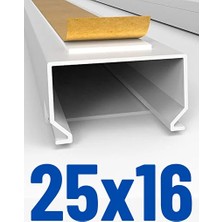 CATEKSSS 25X16 mm Beyaz Kablo Kanalı (Yapışkan Bantlı) Sağlam Ambalaj 1 mt
