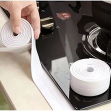 CATEKSSS Su Sızdırmaz Geçirmez Bant Lavabo Küvet Kenar Bandı Küvet Duş 3,2 M x 38 Tamir Bandı Beyaz