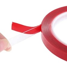 CATEKSSS Çift Taraflı Bant 10 mm x 5 Metre Süper Güçlü Montaj Bandı (Şeffaf)