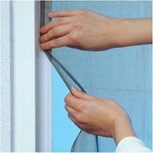 CATEKSSS Sineklik Ayarlanabilir Yapışkanlı Pencere Cam Sineklik 70X125 cm Çam
