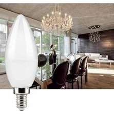 CATEKSSS 3W E14 Duylu 6500KELVIN Beyaz Işık 200 Lümen A Enerji LED Buji Mum Ampul