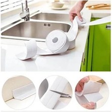 CATEKSSS Mutfak Banyo Aksesuarları Duş Banyosu Sızdırmazlık Şeridi Bant Kalafat Şeridi Beyaz Bant 3.2m 38MM