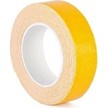 CATEKSSS Çift Taraflı Köpük Bant Yapışkan 2 Metre 18 mm 1 Adet Beyaz