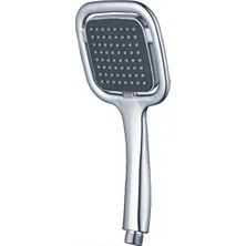 CATEKSSS Siyah Kare Banyo Duş Başlığı Siyah Plastik