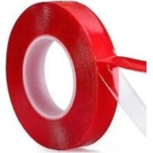 CATEKSSS Silikonlu Çift Taraflı Montaj Bandı 18MM x 2mt 18*2 (Isıya Dayanıklı ) Şeffaf
