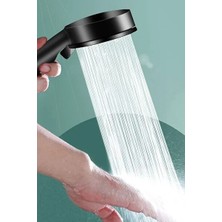 CATEKSSS Siyah 5 Fonksiyonlu Banyo Duş Başlığı Başlık Yumuşak Akış Duş Başlığı Plastik Fonksiyonlu Plastik