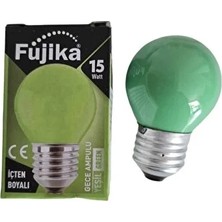 CATEKSSS Fujika 15W Yeşil Gece Lambası Top Ampul 15LM E27 220V 7CMX4CM 1 Adet