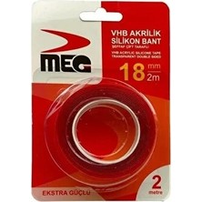 CATEKSSS 5 Adet Silikonlu Çift Taraflı Montaj Bandı 18MM x 2mt 18