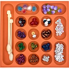 Yapı3D Kapaklı Çok Bölmeli Takı Kutusu | Takı Düzenleyici Organizer | Boncuk, Küpe, Yüzük ve Aksesuar Saklama Kutusu