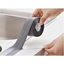 CATEKSSS Su Sızdırmaz Banyo Mutfak Kenar Bandı 3.2 mt Gri