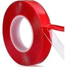 CATEKSSS Çift Taraflı Bant Akrilik Silikon Şeffaf Çift Taraflı Bant 18MM 2 Metre Şeffaf