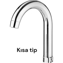 CATEKSSS Anf Lavabo Batarya Borusu Kısa (Kuğu Boyun) 20 cm 2 Yıl Krom Dayanıklı Tr Standart Krom