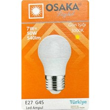 CATEKSSS (1 Adet) Osaka 7W (50W) Sarı Işık E27 Duylu (Kalın Duy) LED Mini Ampul