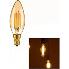 CATEKSSS CT-4280 4 Watt Rustik LED Buji Ampul A14 Amber