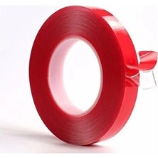 CATEKSSS Akrilik Şeffaf Silikonlu Süper Güçlü Çift Taraflı Bant 10 mm x 5 M