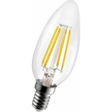 CATEKSSS CT-4066 3000K LED Düz Buji Rustik Vintage Ampül Beyaz