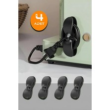 CATEKSSS 4 Adet Yapışkanlı Kablo Tutucu Düzenleyici Toplayıcı Sabitleyici