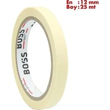 CATEKSSS Beyaz Renkli Maskeleme Boya Bandı Kağıt Bant En:12 mm Boy:25 mt