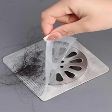 CATEKSSS 10 Adet Yapışkanlı Kullan At Lavabo Banyo Mutfak Gider Süzgeci Saç Kıl Tüy Toplayıcı Tel Süzgeç