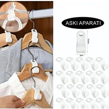 CATEKSSS Dolap Içi Düzenleyici Giysi Askı Kancası Askı Çoklayıcı 10 Adet Beyaz