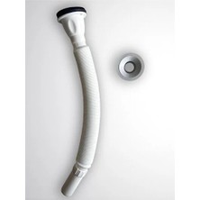CATEKSSS Lavabo Sifonu Körüklü 115 cm + Top Conta
