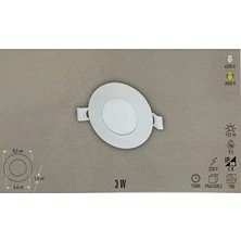 CATEKSSS CT-5144 3W Slım LED Panel Beyaz